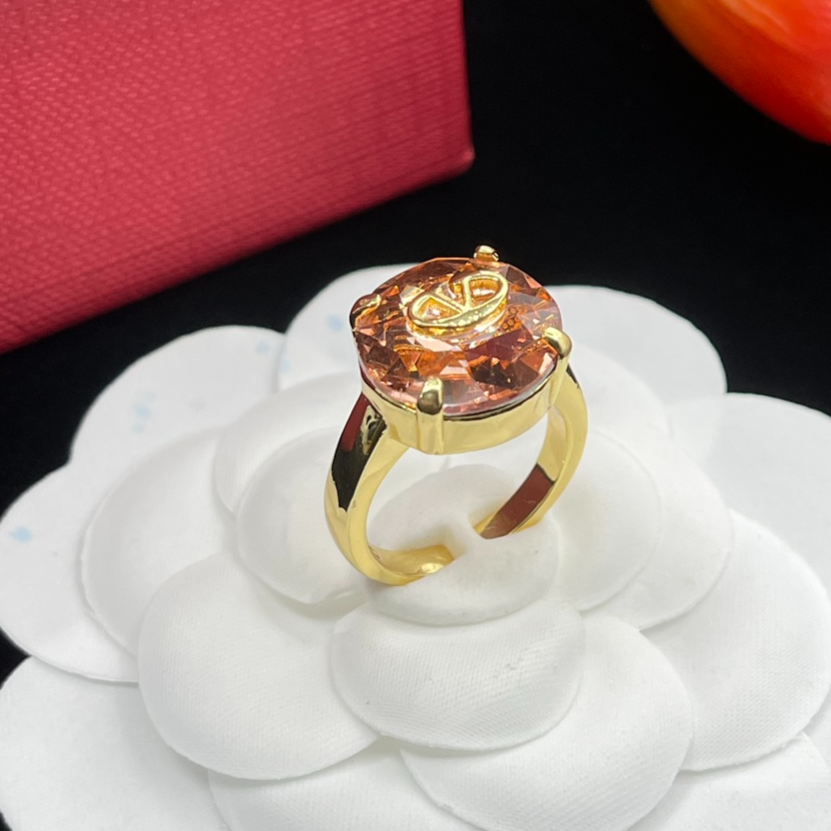 Luxury Band Rings Classic Crystal Opening Ring 18k Gold Plated Designer Wedding Band Diamond Rings for Women Bridal Party Jewelry with Box