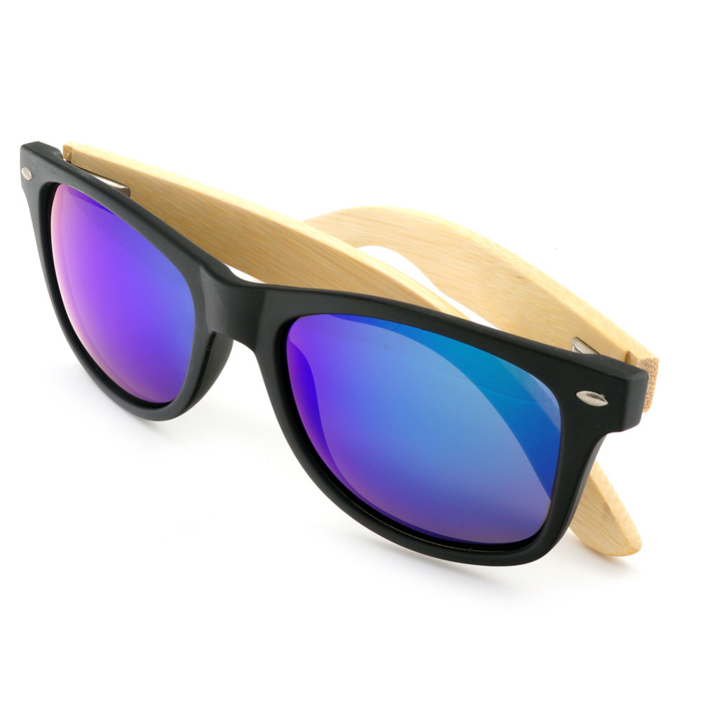 BOBO BIRD Simple Style Bamboo Legs Polarized Lens Sun Glasses Women Men with Wood Gift Boxes As Best Gift For Friends Women Mens
