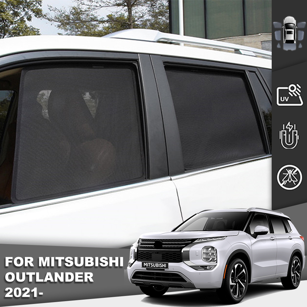For Mitsubishi Outlander 4TH 2022 2023 2024 Car Sunshade Shield Front Windshield Curtain Rear Side Baby Window Sun Shade Visor