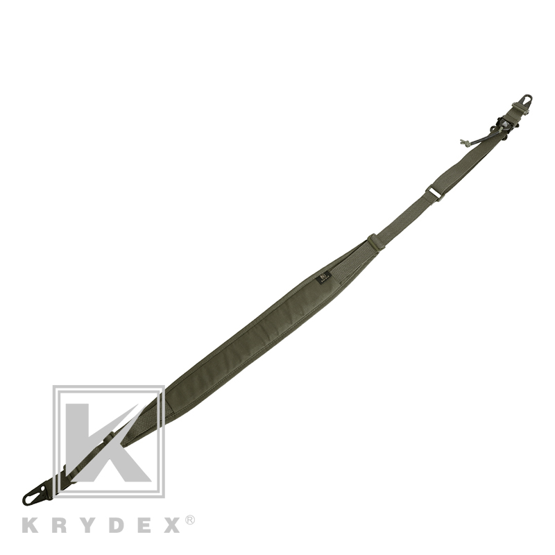 KRYDEX Tactical Rifle Sling Shooting Hunting Combat Modular Strap Removable 2 Point / 1 Point 2.25" Padded Rifle Accessories RG
