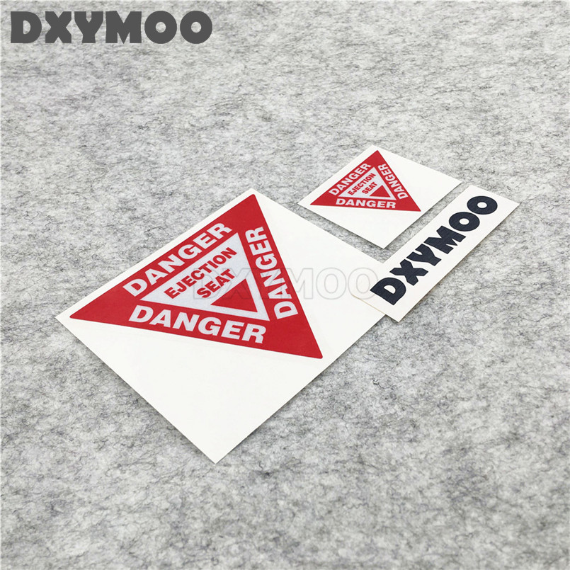 DANGER EJECTION SEAT Car Stickers Warning Color Auto Window Motorcycle Decal Bumpers 3M