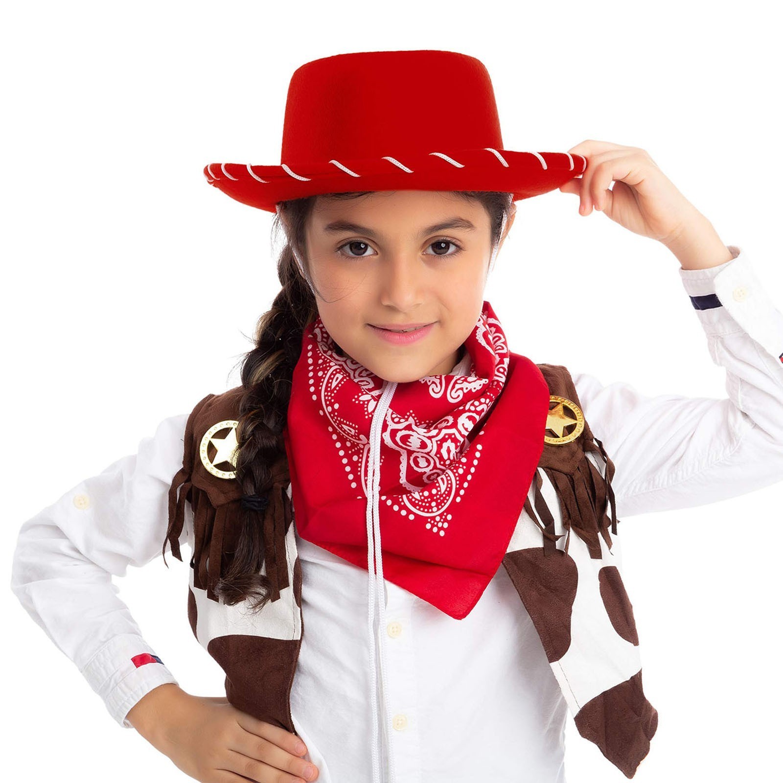 Children's Casual Western Cowboy Hat Sun Hat Cowgirls Children Hat Artificial Suede Wide Brim Leisure Party Holiday Decor Hats