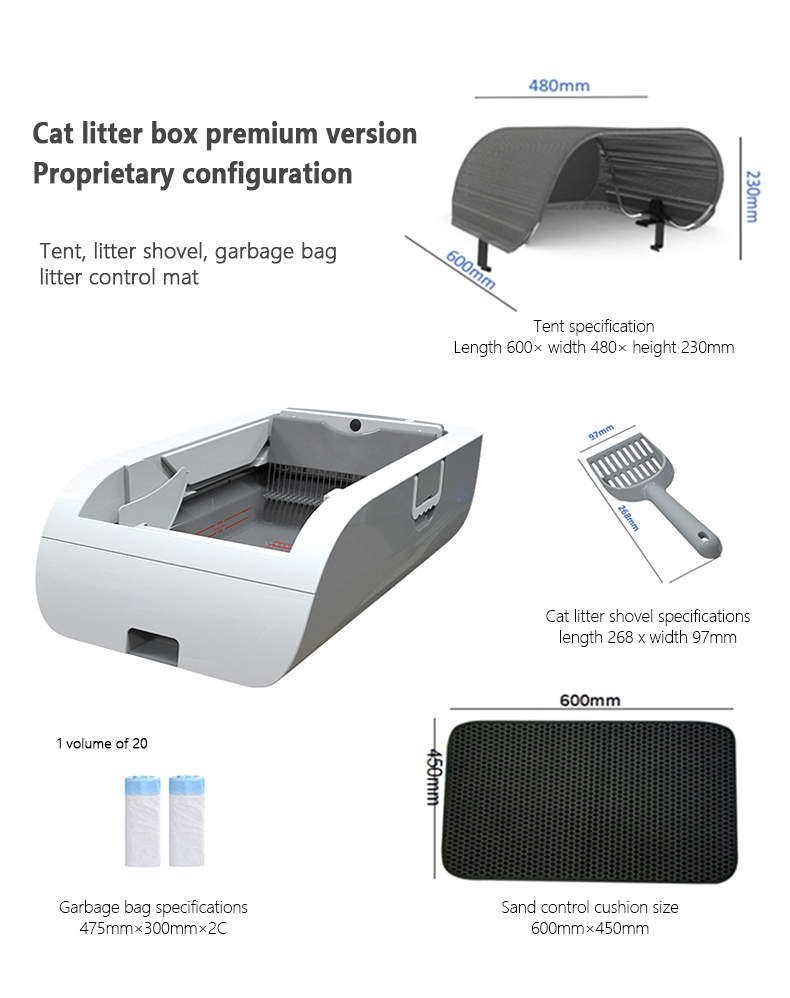 Economical Automatic cleaning Internal and external detachable smart litter box