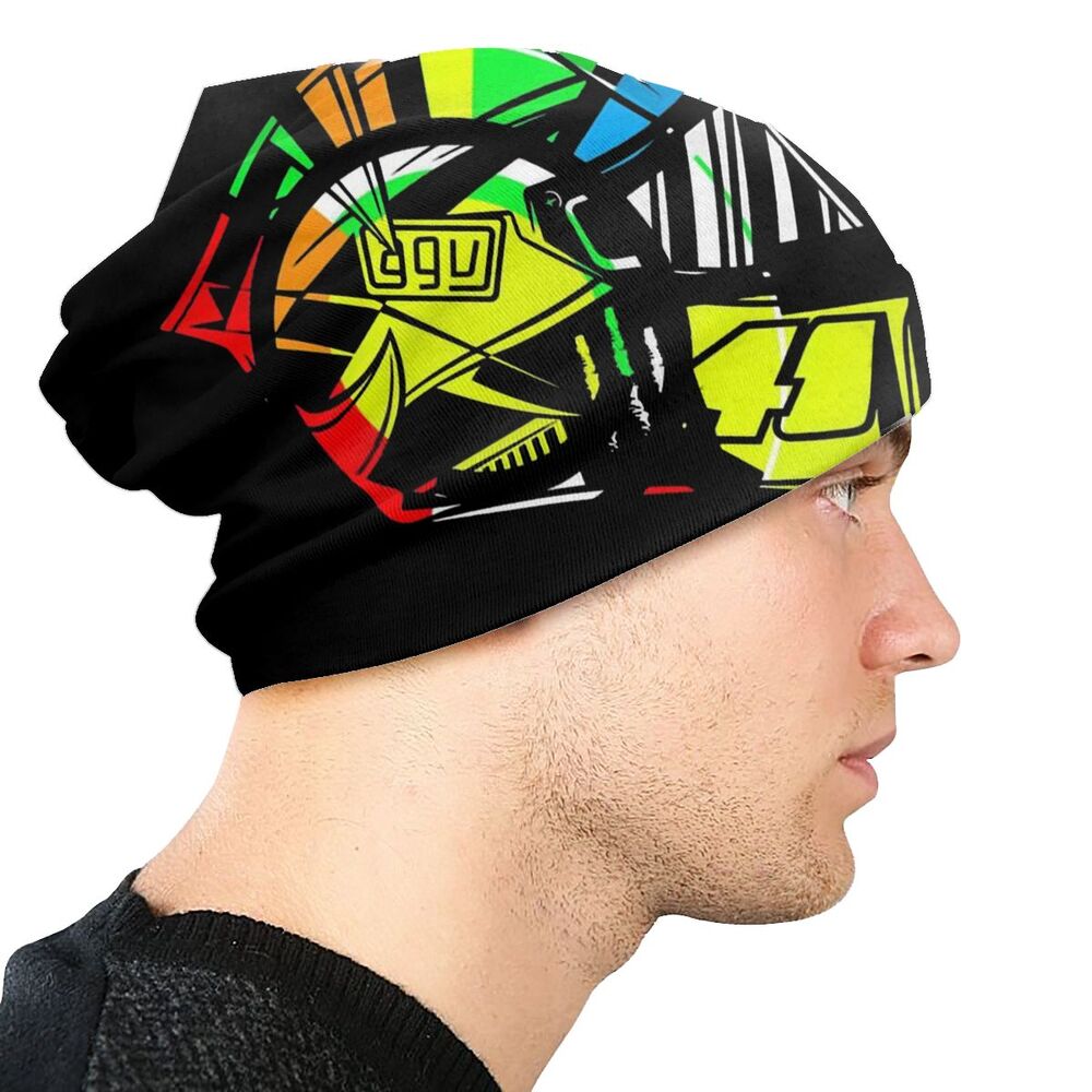 Rossi Men Women's Beanie Hats Racing Knitted Hat Hip Hop Earmuff Bonnet Street Skullies Beanies