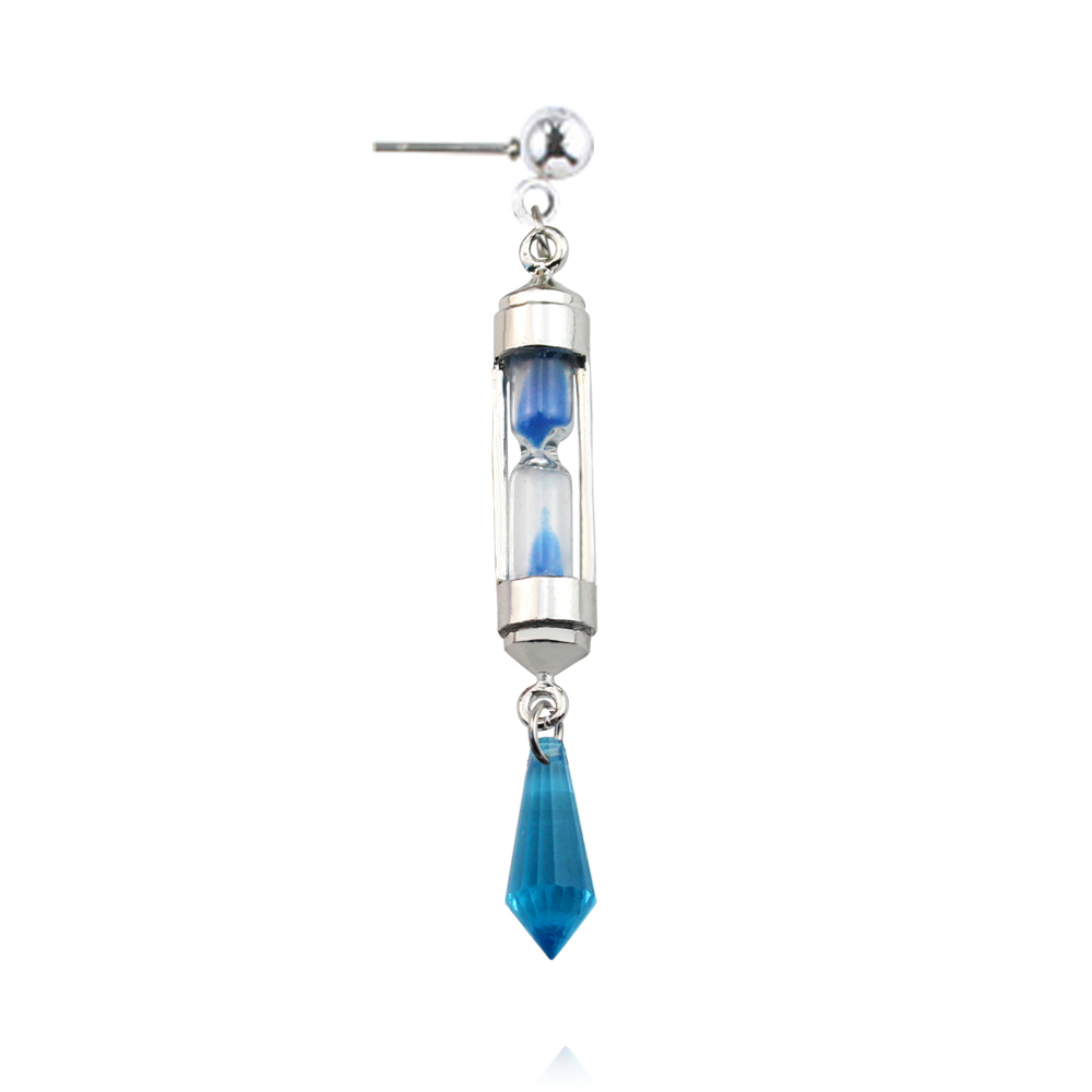 The Case Study of Vanitas no Karte Vanitas Cosplay Hourglass Earrings Blue Jewelry Gifts Accessories Prop Coserland Dropshipping