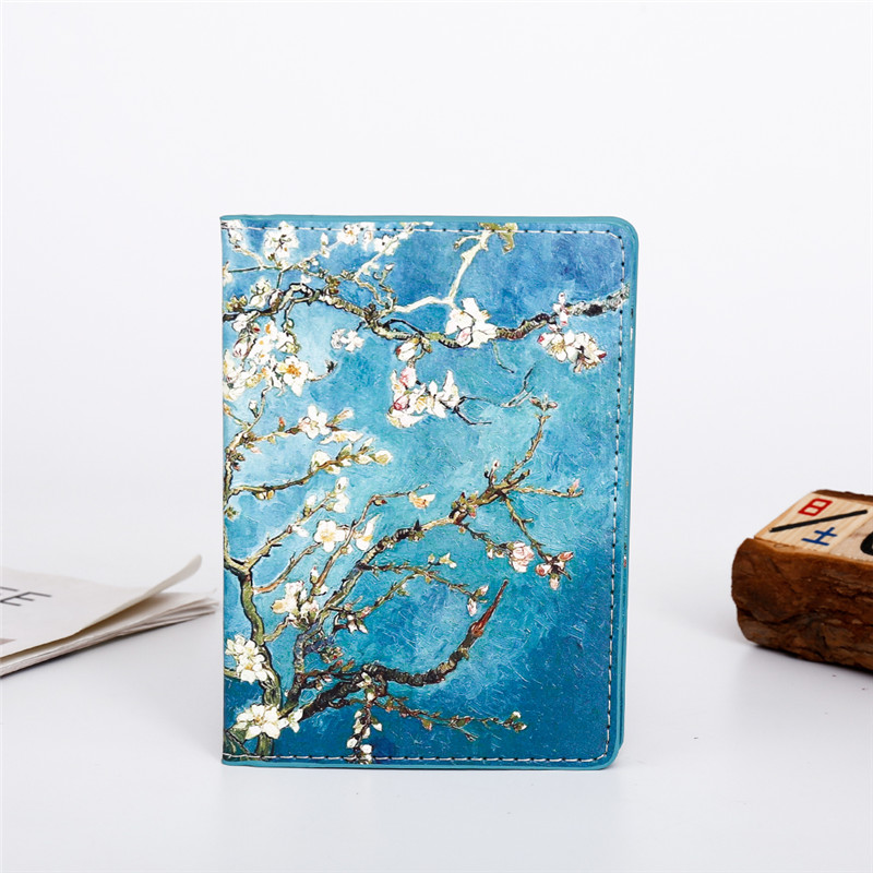 Starry Sky Passport Cover Women Men Pu Leather Travel Wallet Color Landscape Passport Holder High Quatity Case for Passports