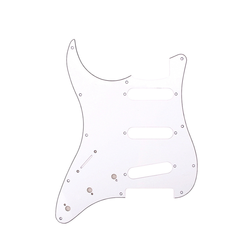 11 Holes Electric Guitar Pickguard SSS Guitar Scratch Plate & Screws For ST Style Guitar Parts Replacement