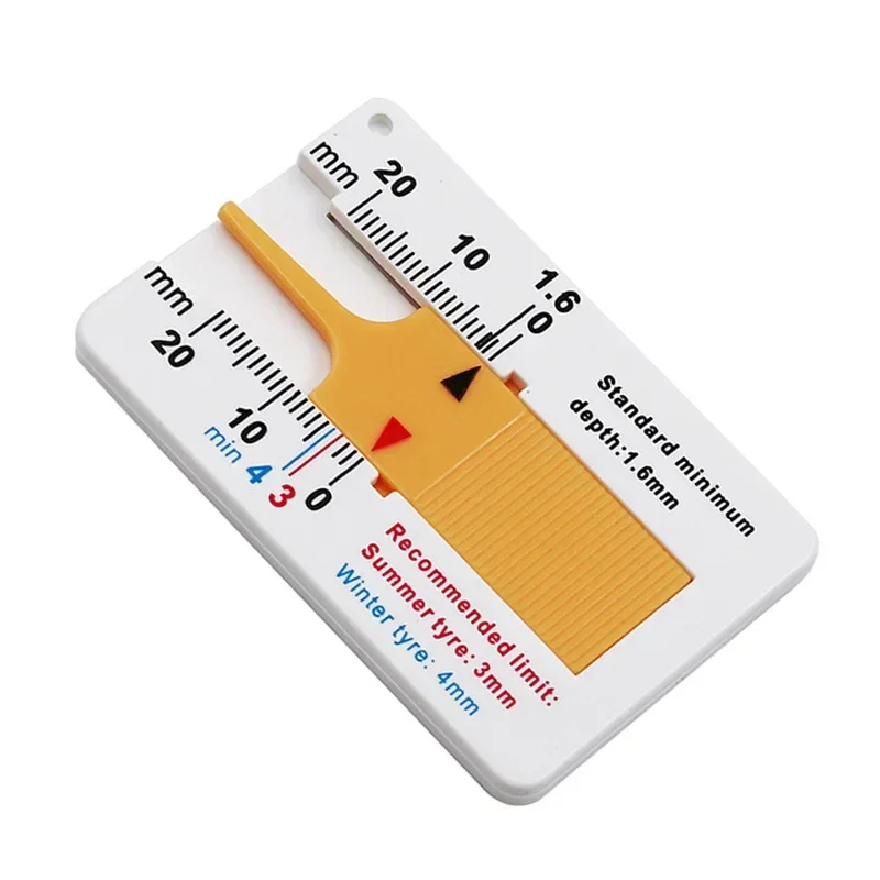 Car Wheel Tire Depth Gauge 0-20mm Tyre Tread Depthometer Depth Indicator Gauge Motorcycle Trailer Van Measure Tool Depth Gauge