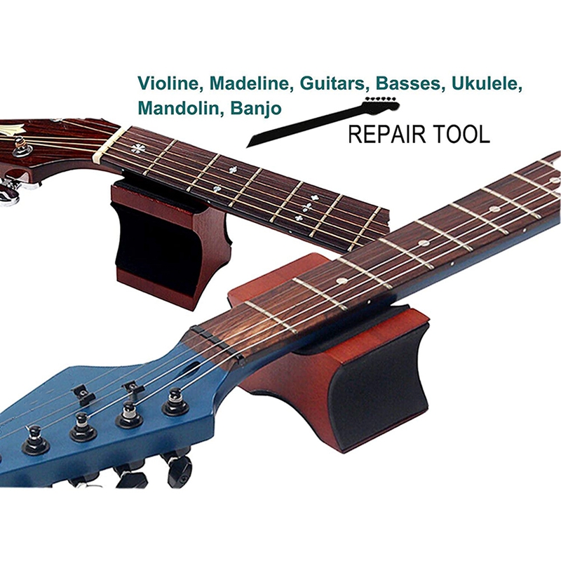 Guitar Neck Rest, Electric Acoustic & Bass Guitar Pillow For Changing Strings, String Instrument Wooden Neck Cradle
