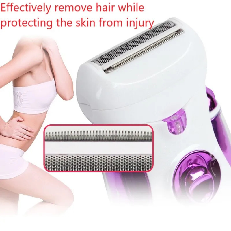 Electric Hair Removal Epilator for All Body Hair Electric Epilator Male 4 in 1 Rechargeable Women Machine for 240624
