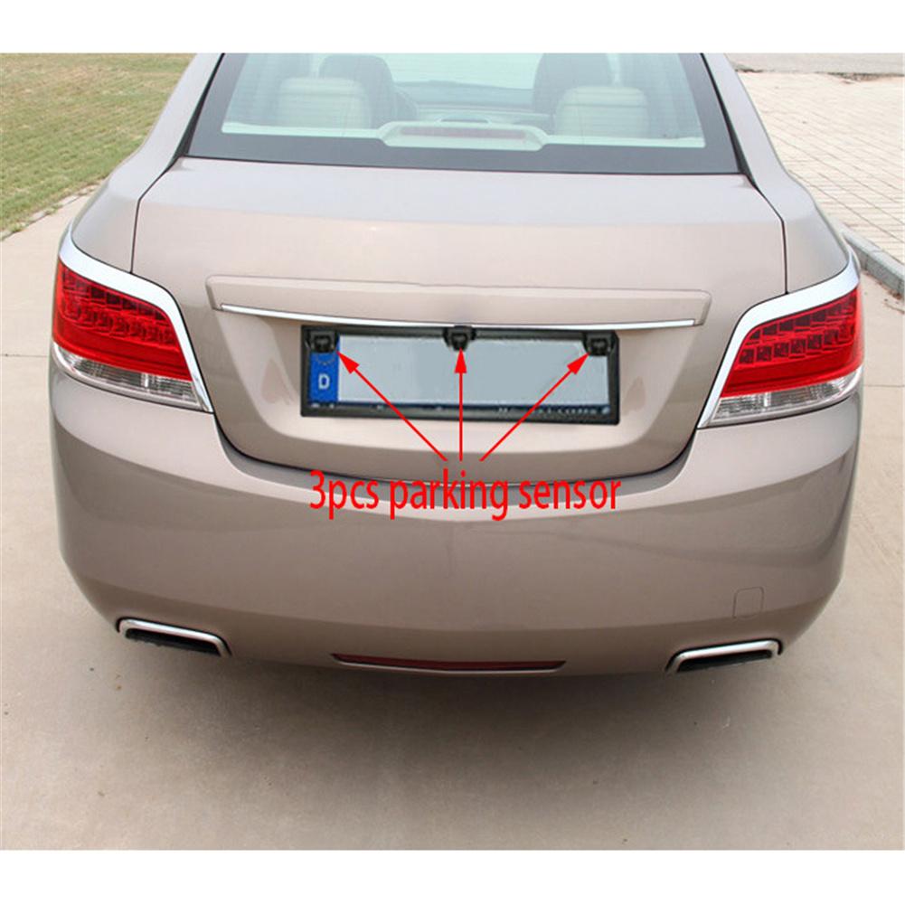 European License Plate Parking Sensor With Digital LCD Display Free Punching Plate Frame Reversing Radar With 3 Sensors EU Plate