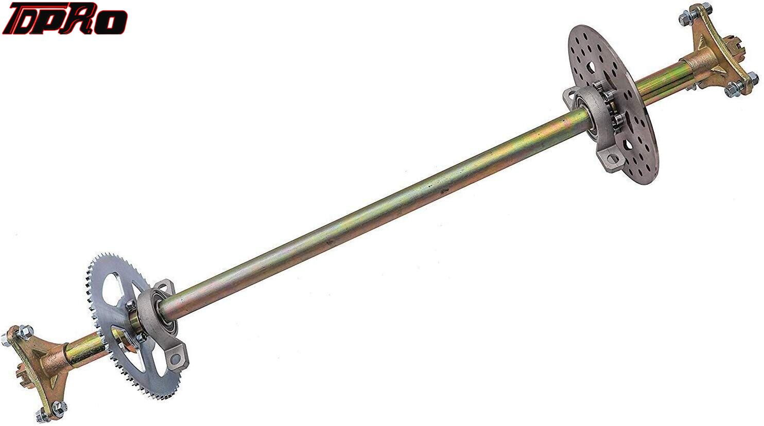 TDPRO 740mm Go Kart Rear Axle Kit 6" Wheels Tyres Sprocket Brake Assembly ATV Quad