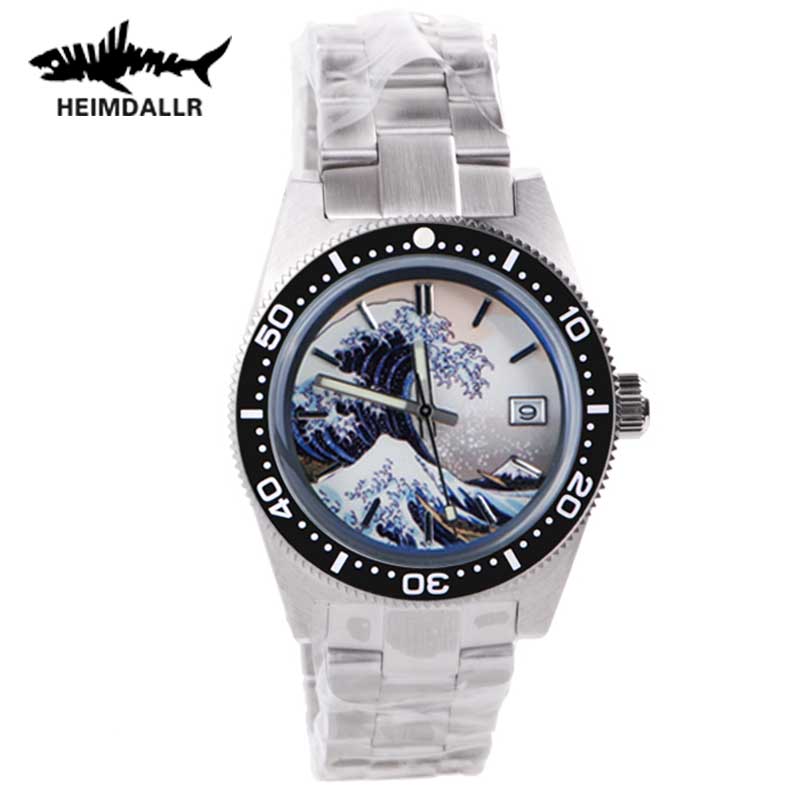 HEIMDALLR Mechanical Automatic Diver 62MAS Sapphire 300m Water Resistance Mens Watch Ceramic Bezel C3 Super Luminous Wrist Watch