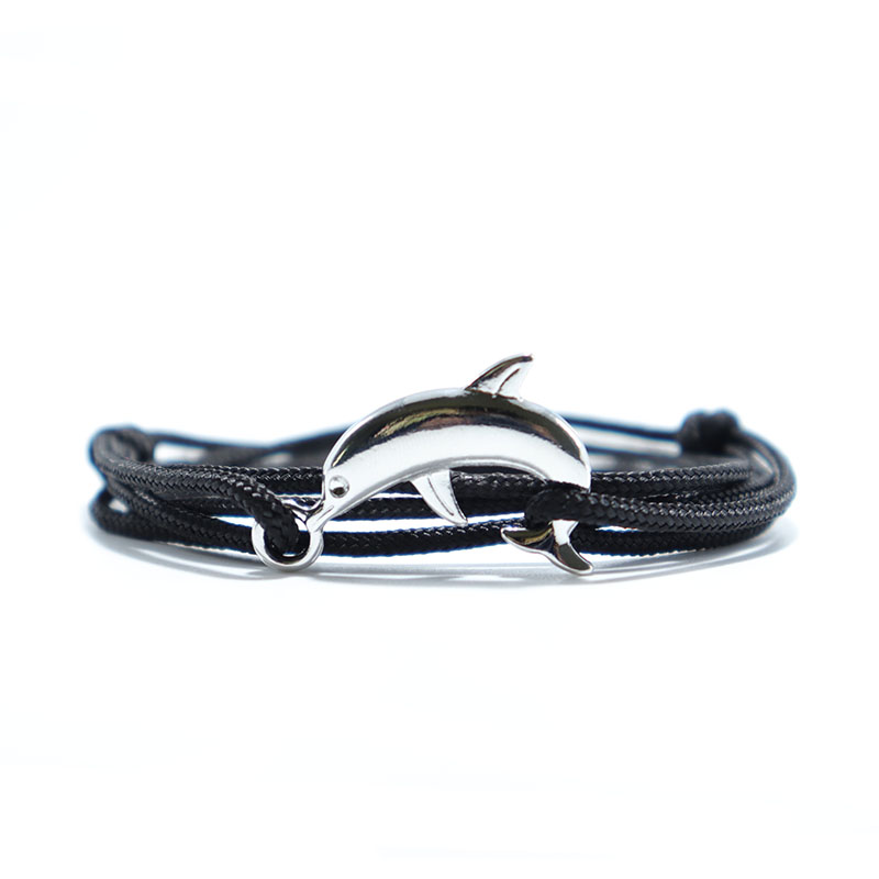 String Bracelet For Men Adjustable Ocean Animal Dolphin Braclet Trendy Women Paracord Braslet Boho Homme Easy Hook Jewelry Gift
