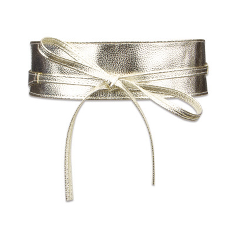 Solid Belt for Women Soft PU Leather Waistband Self Tie Bow Wrap Around Waist Band Cinch Obi Belt