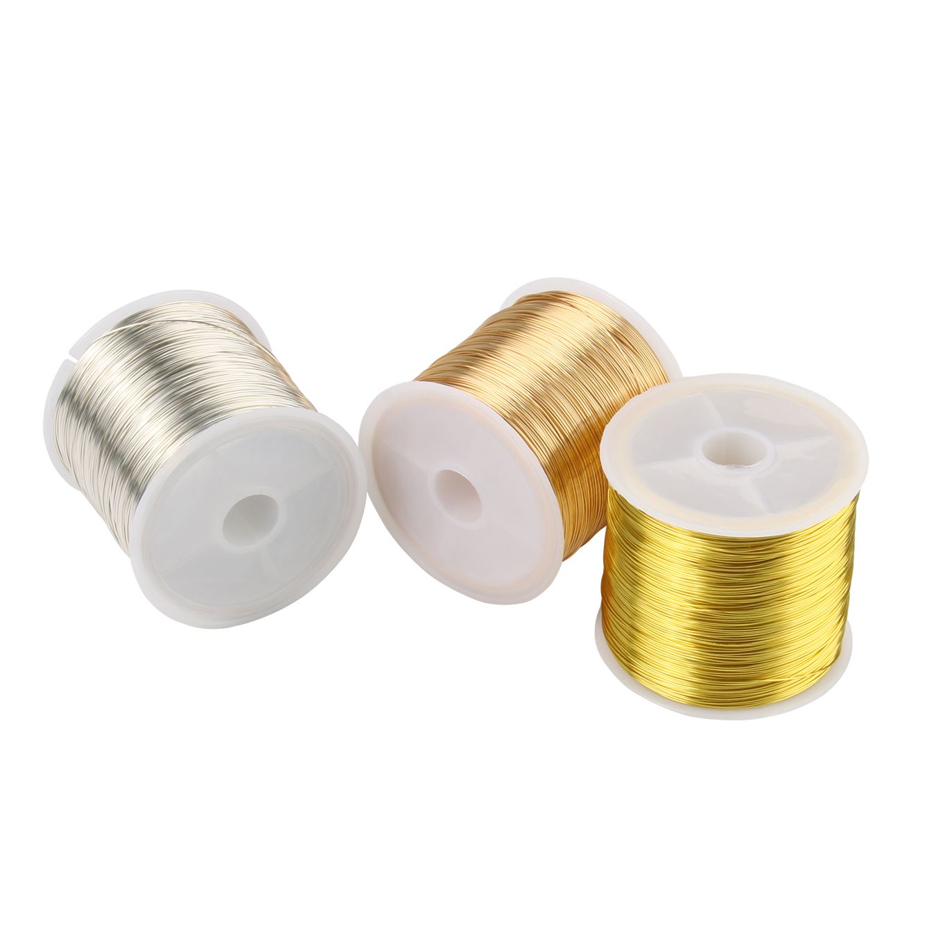 0.3-0.6mm silver/gold/rose gold copper wire for Bracelet DIY Colorfast Beading Wire Jewelry Cord String for Craft Making 1roll