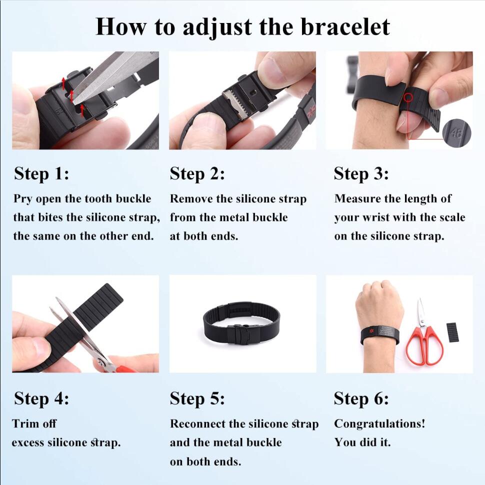 Personalized Medical ID Bracelet Custom Medical Alert Bracelets Record a QR Code for Mobility Pass Safety Silicone Wristband