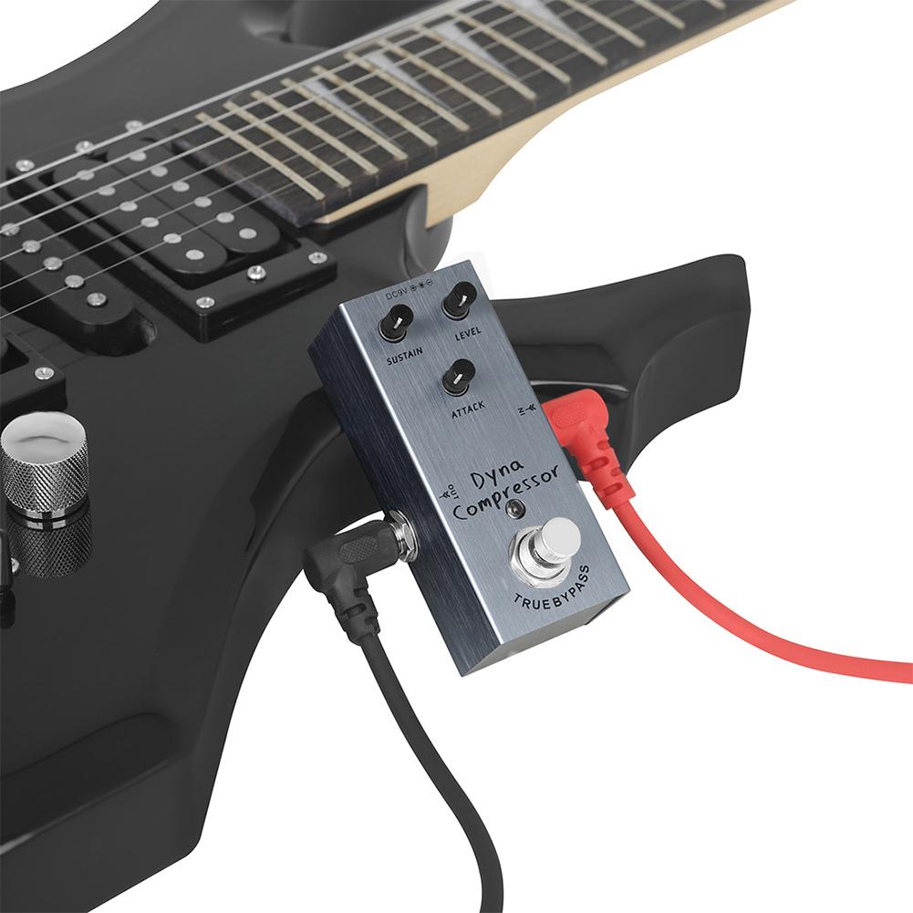 Metal Electric Guitar Effects Pedal Dyna Compressor Overdrive Pedal Volume Tone Knob Effect Pedals With Steel Metal Shell