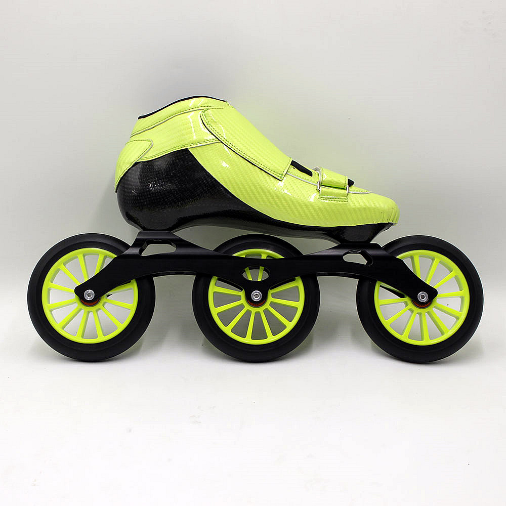 Speedskates STS Skating manual inline speed skating shoes red and green roller skates speed wheels