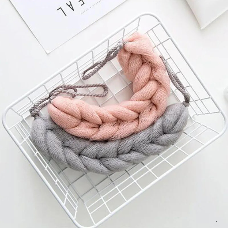 Flower Mesh Shoulder Scrubber Long Sponge Body Back Bath Sponge Shower Exfoliate Strap Shower Body Wash Brush Health Cleaning 240624