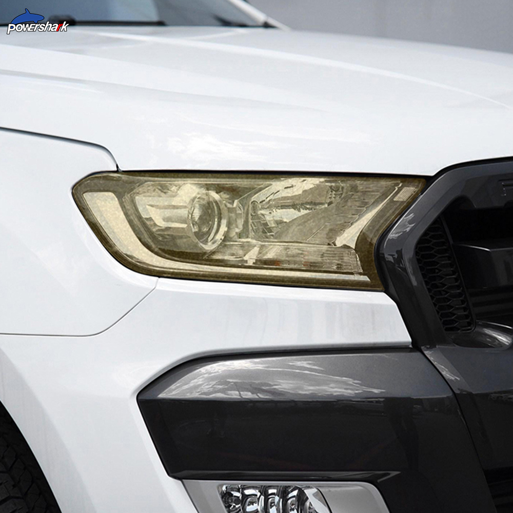 2 Pcs Car Headlight Tint Black Protective Film Transparent TPU Sticker For Ford Ranger Wildtrak Raptor 2015-Present Accessories