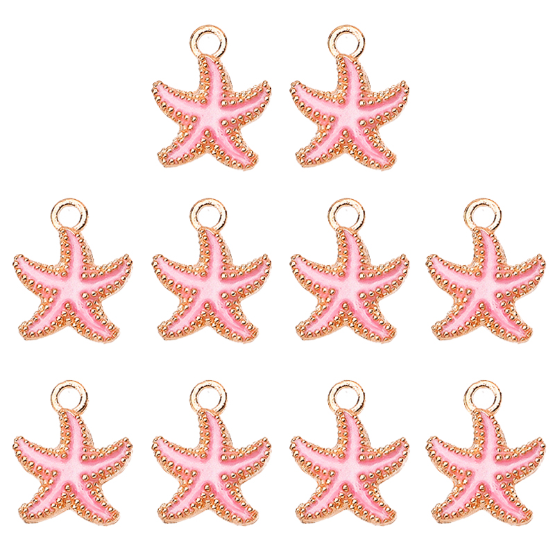 20Pcs/Set Beautiful Ocean Shell Charm Colorful Starfish Pendant Anklet Bracelet Necklace DIY Handmade Jewelry Making Supplies