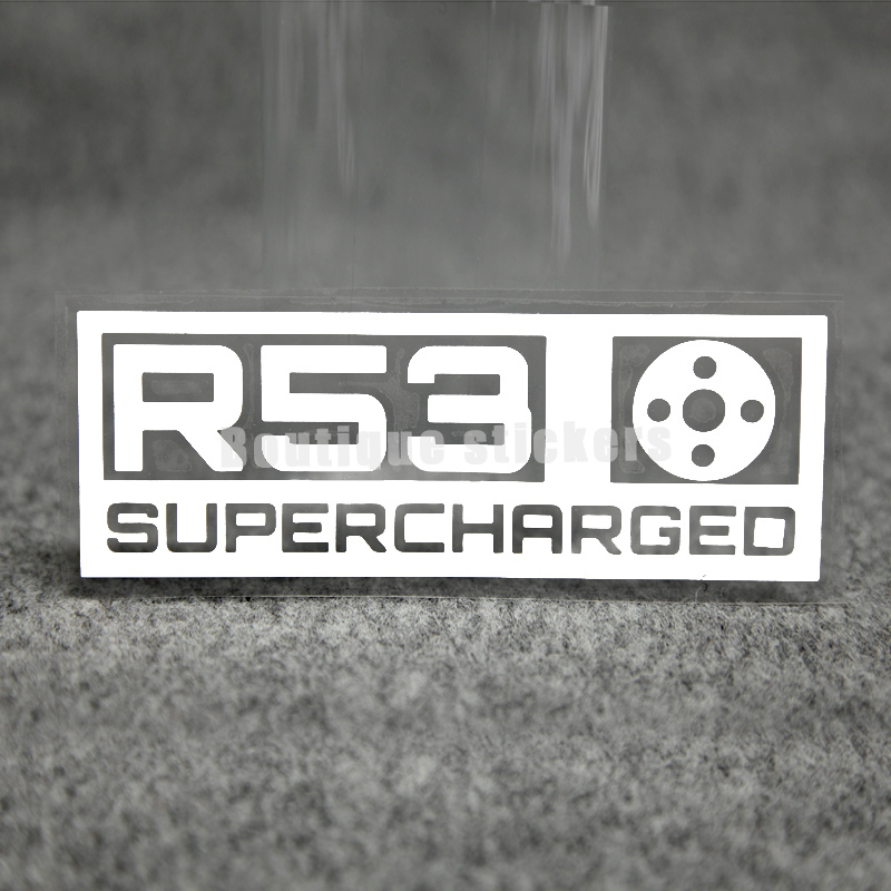 Racing Modified Mini R53 Die-cut Hollow Carved Stickers Waterproof KK Material Motorcycle Helmet Bicycle Lathe Bumper Decal