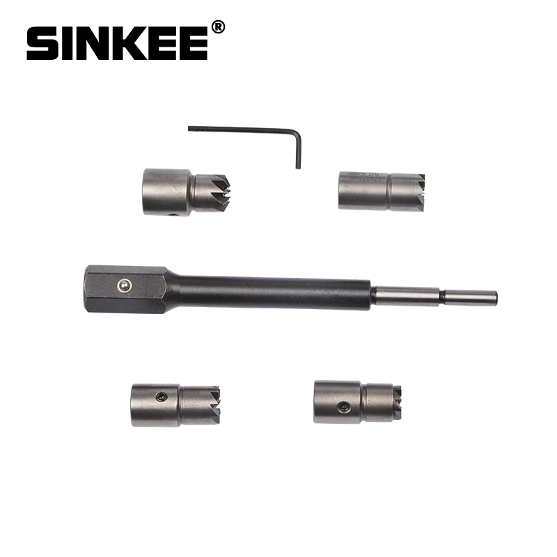 5 Pcs Diesel Injector Seat Cutter Remover Removal Tool Kit For Delphi Bosch BMW Merc CRD PSA Ford Fiat Peugeot