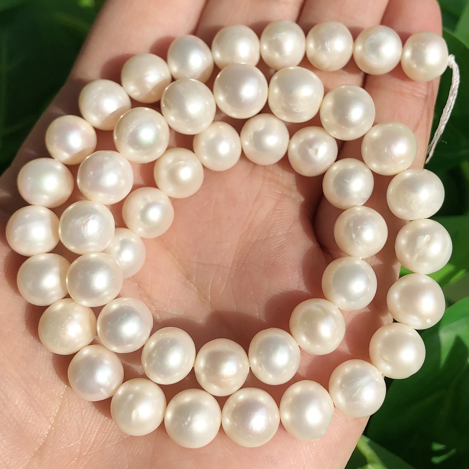 Natural AAA Round White Freshwater Pearls Beads Raw Real Genuine Loose Pearl Beads for Jewelry Making DIY Handmade Bracelets 15'