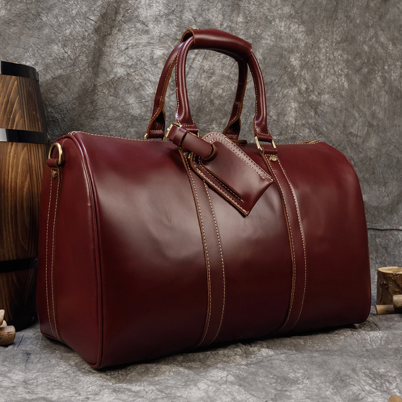 Newsbirds True Leather Travel Duffle Bag Weekender Bag Men Women Luggage Bags Large Capacity Handbags Men bags for flights