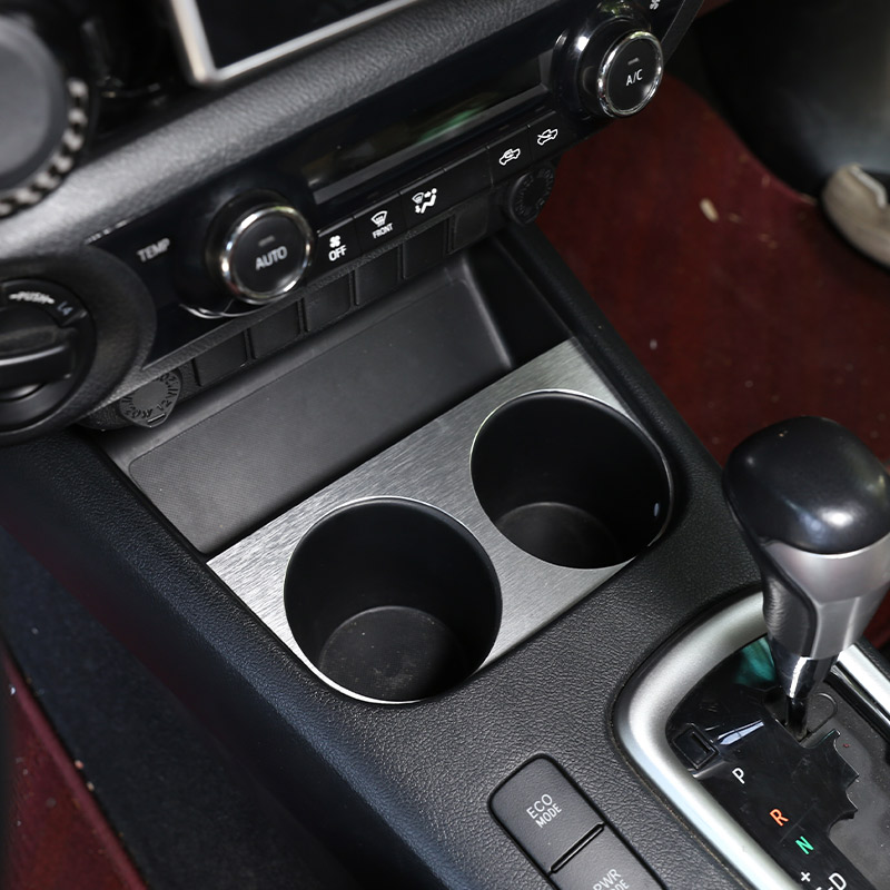 For oyota Hilux 2015-2020 Aluminum Alloy Car Central Control Water Cup Holder Sequin Sticker Car Interior Accessories