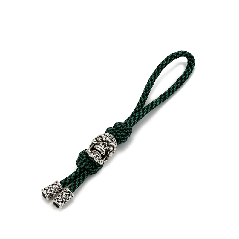 Viking Handmade Braided Rope Keychains Vintage Skeleton Men Women Metal Pendant Skull Accessories Keyring Fashion Jewelry Gifts