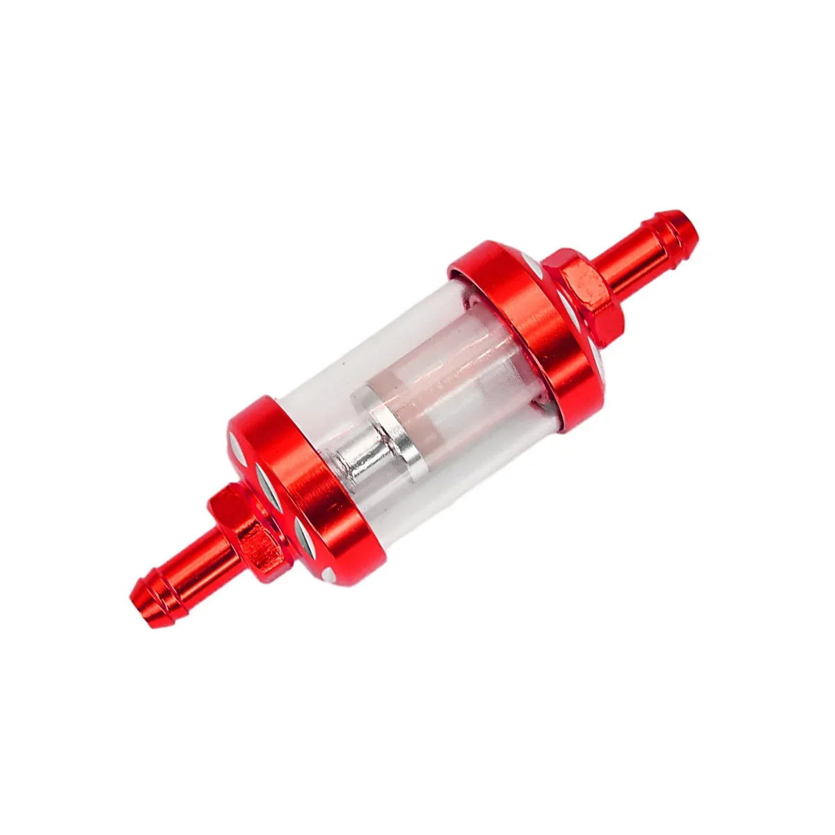 8mm CNC Aluminum Alloy Glass Motorcycle Gas Fuel Gasoline Oil Filter Moto Accessories for ATV Enduro Dirt Pit Bike Motocross