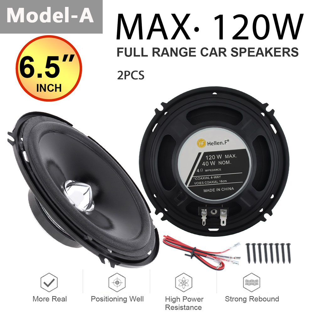 2pcs 6.5 Inch 100W Car Speakers Vehicle Door Subwoofer Car Audio Music Stereo Full Range Frequency Automotive Speaker for Car
