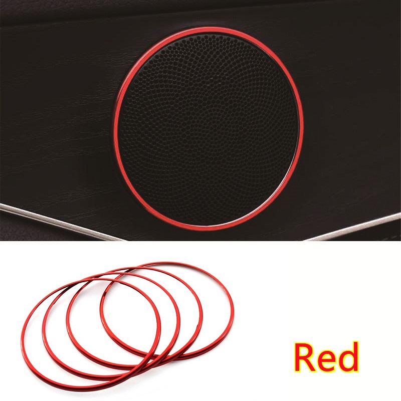 Aluminium Car Audio Speaker Car Door Loudspeaker Trim Ring Cover Fit For Mercedes-Benz C Class W205 E class W213 GLC class