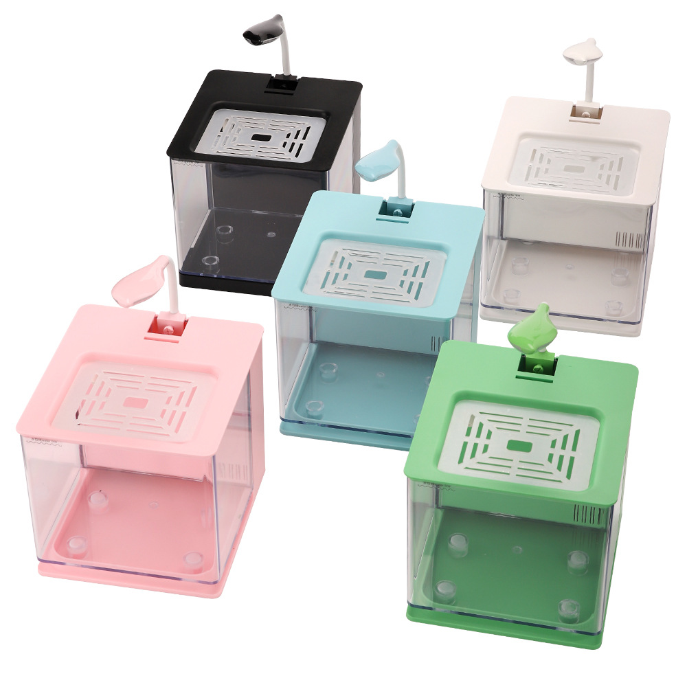 Desktop Fish Tank Creative Mute Mini Fish Tank Filter Small Decorative Ecological Plastic Aquarium Wholesale