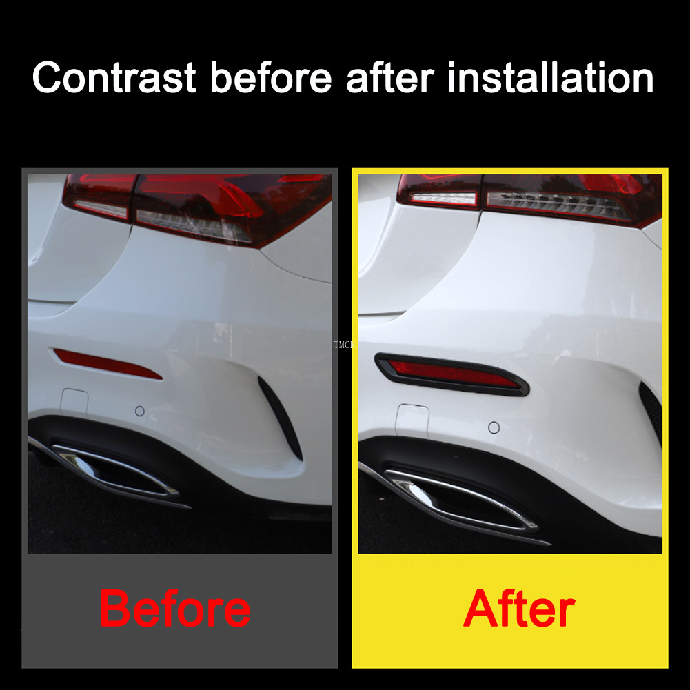 For Mercedes Benz A Class W177 V177 A180 A200 A220 A250 2019+ Car Rear Foglight Fog Lamp Cover Trim Frame Stickers Accessories