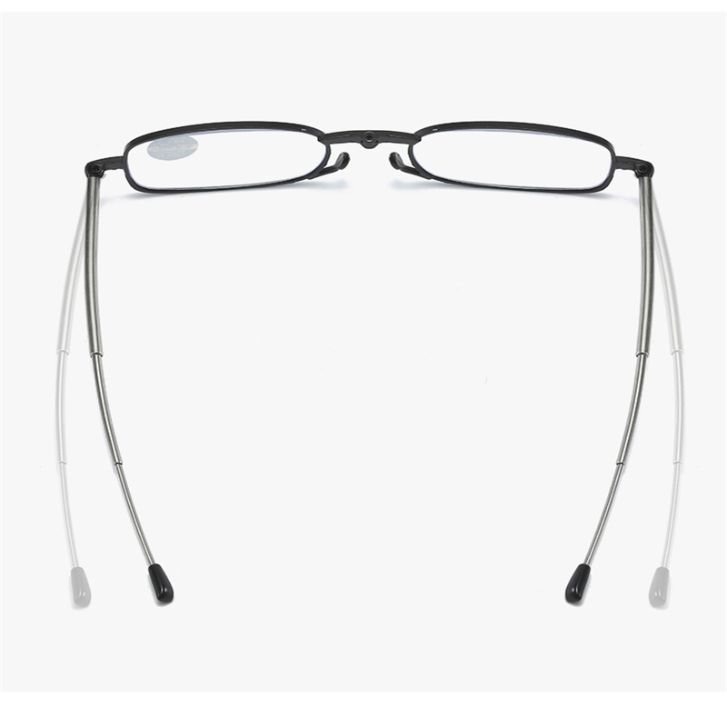 Folding Glass Lenses Metal Reading Glasses Convenient Zipper Bag Men Women Old Man Eyewear +100 +1.5 +2.0 +2.5 +3.0 +4.0 GH960