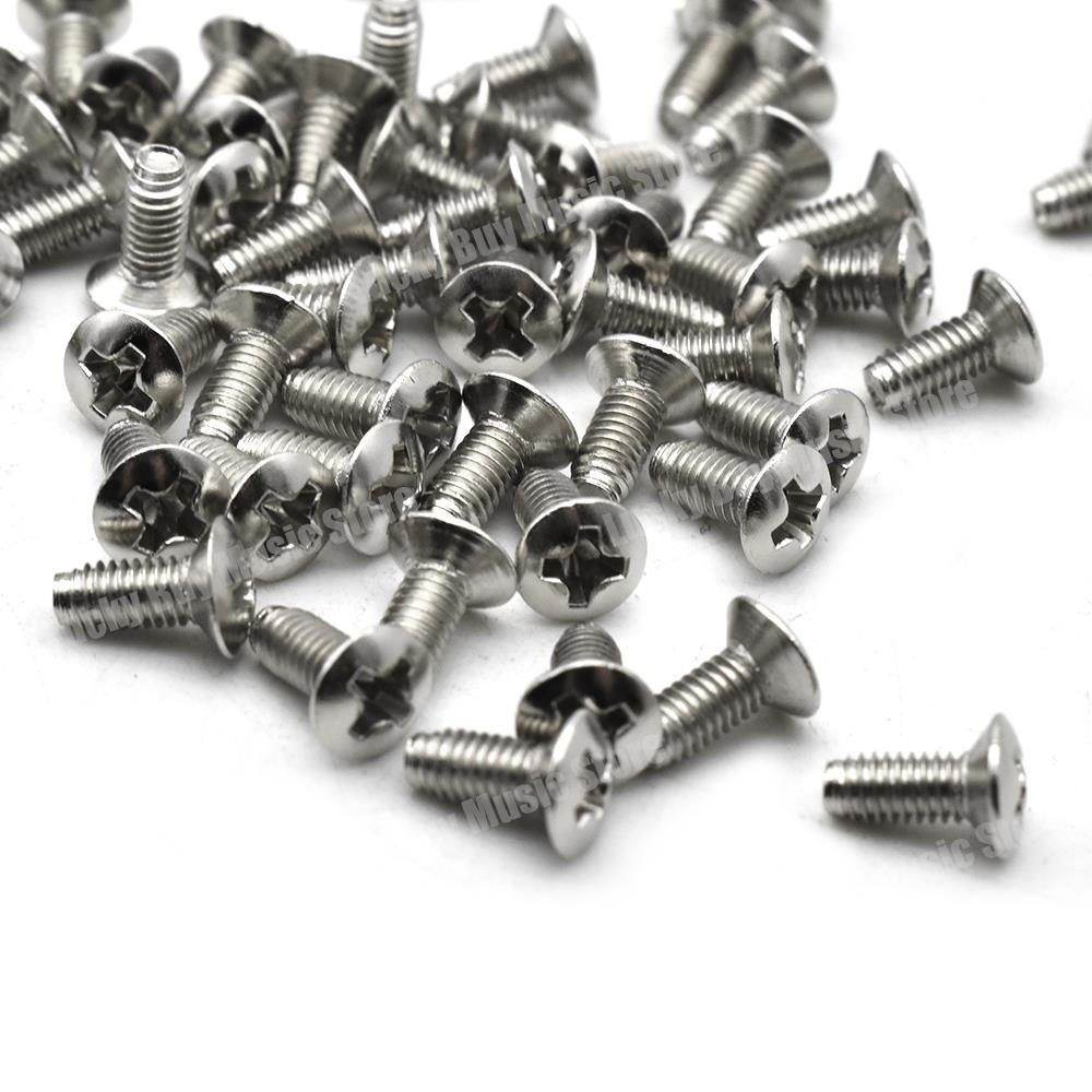 150pcs Electric Guitar Switch Screws Pickup Selector Screw for Electric Guitar Bass 3*8MM Chrome Guitar Accessories