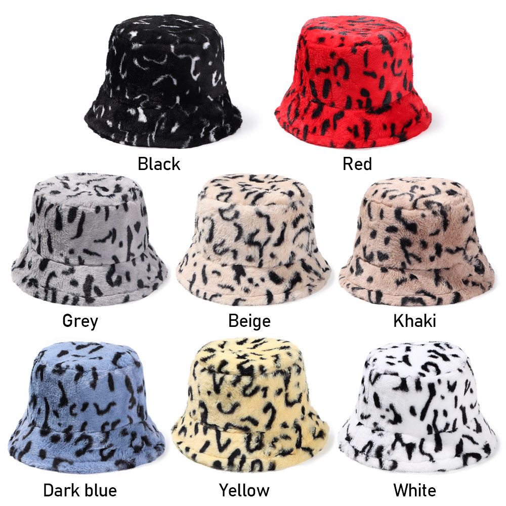 Women Girls Faux Fur Bucket Hat Soft Warm Fisherman Cap Panama Hat Sun Cap Outdoor Sunscreen Hat Winter Casual Accessories