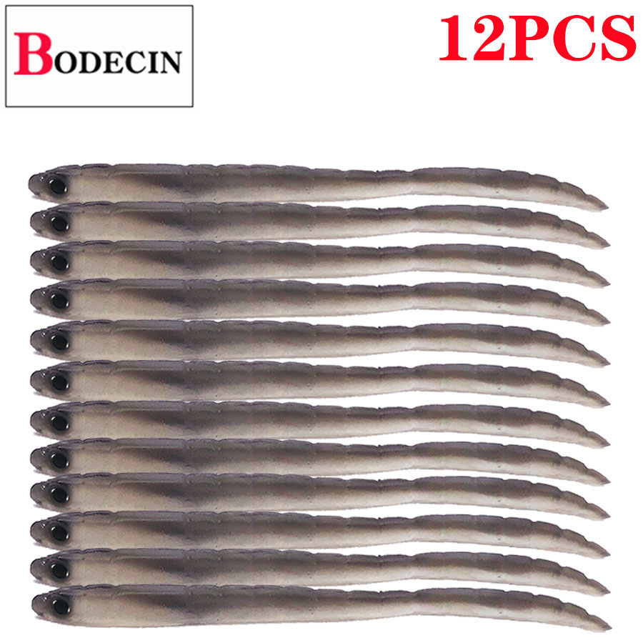 Tackle Jig Wobbler For Fishing Lure/Accessories Swimbait Worm Soft Artificial Bait Carp Bass Shad Leurre 3d Eyes Souple 12pcs