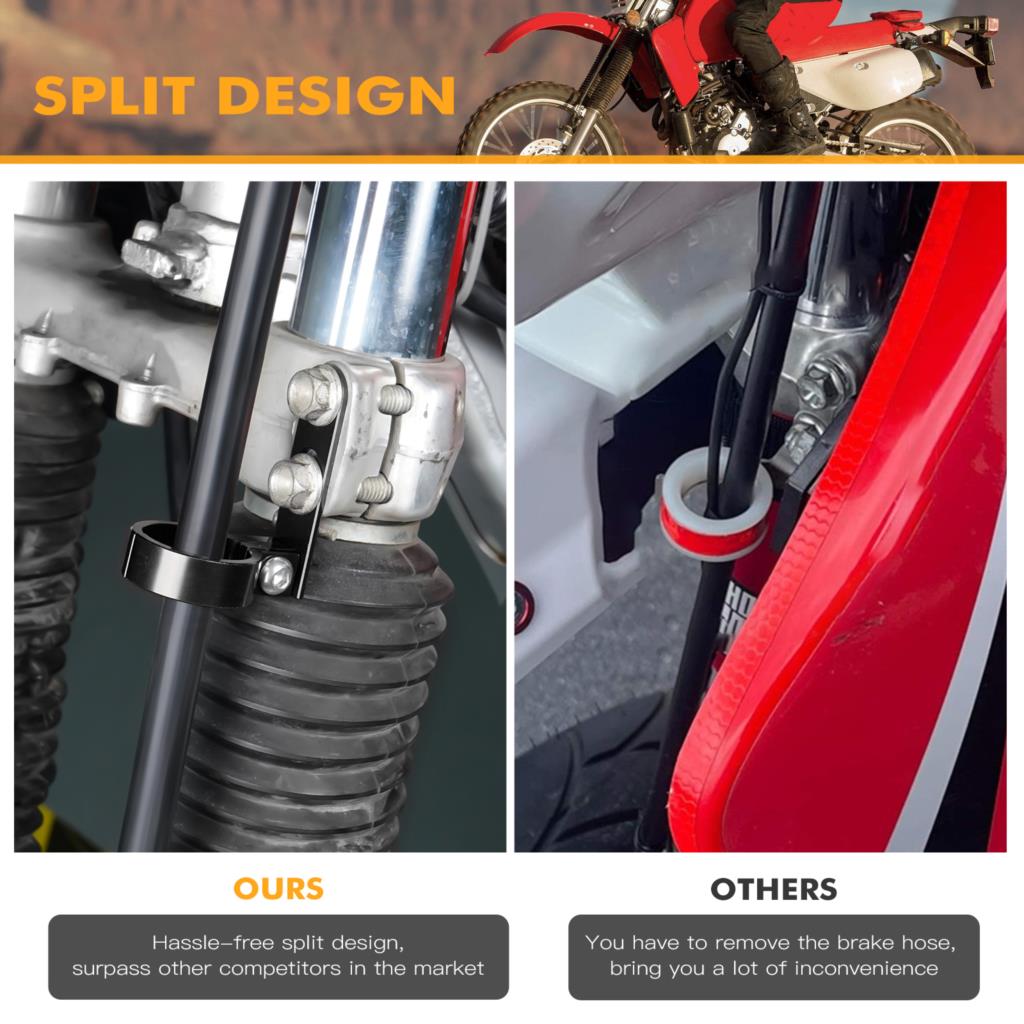 For Honda XR650L Billet Aluminum Front Brake Hose Line Clamp Guide Holder XR 650L 1993-2023 2022 2021 2020 2019 2018 2017 2016