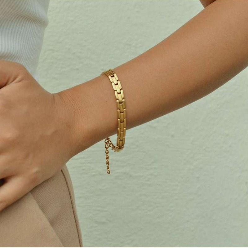 SOMMAR Hot Gift Gold Plated /stainless_steel color bracelets Geometric Personality bracelets & bangles diy