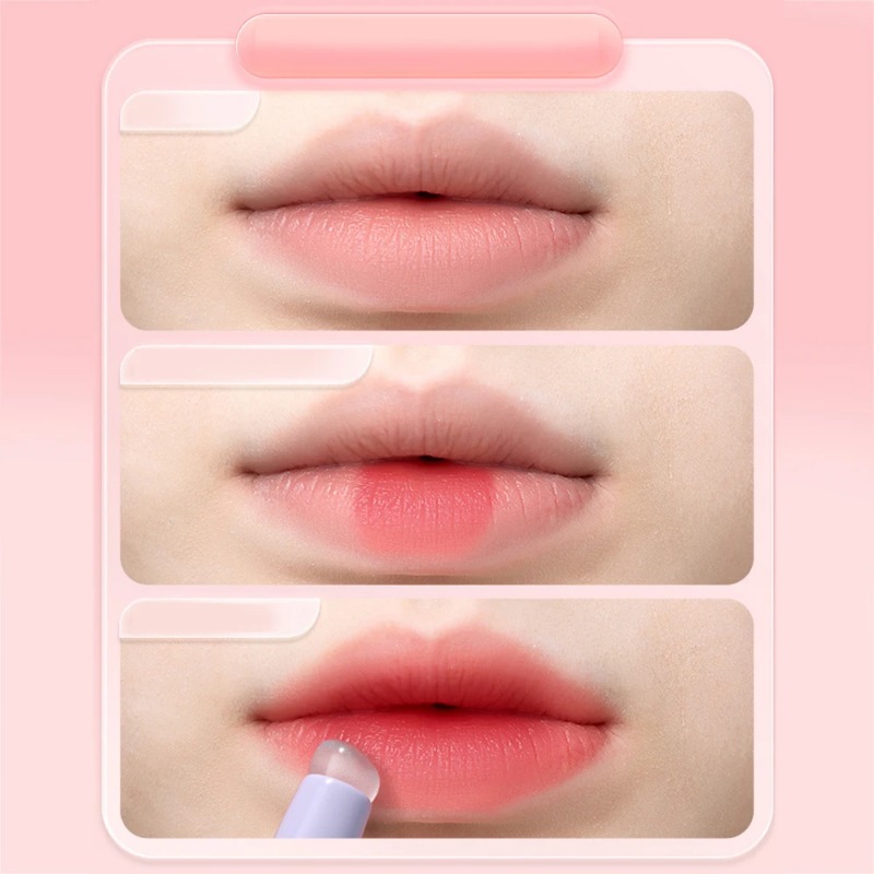 Upgrade QSoft Silicone Lip Brush With Dust Proof Cover Portable Round Head Lipstick Applicator Lip Cosmetic Tool Multi-use Brush