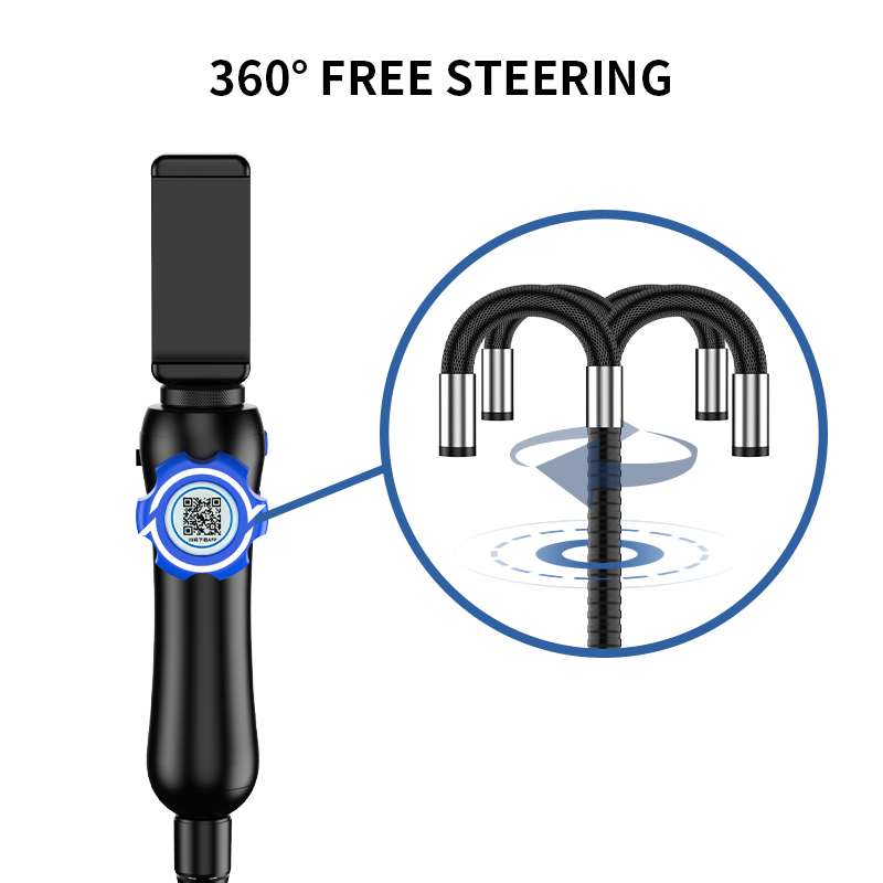 HD 1080P Mini Endoscope Camera Waterproof Endoscope Borescope Adjustable Industrial Steerable Endoscope for iPhone Android PC