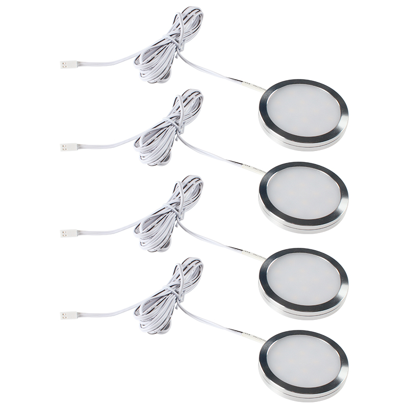 HEYRV 4 PCS 6 PCS 12VDC 2.5 W 60mm Super Thin Round Multiple Remote Control Ceiling LED Interior Lights Kit Trailer Van Camper