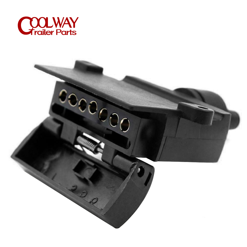 Trailer 7 Pin Flat Male Female Plug Socket Connector Motorhome Car Auto Truck Boat CaravanRV Parts Camper Accessories