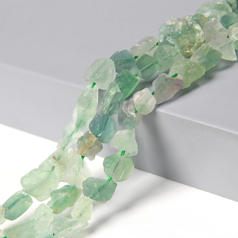 20pcs/lot Original Natural Irregular Fluorite Beads Raw Stone Nugget Minerals Bead For DIY Jewelry Making Bracelet Rings DIY