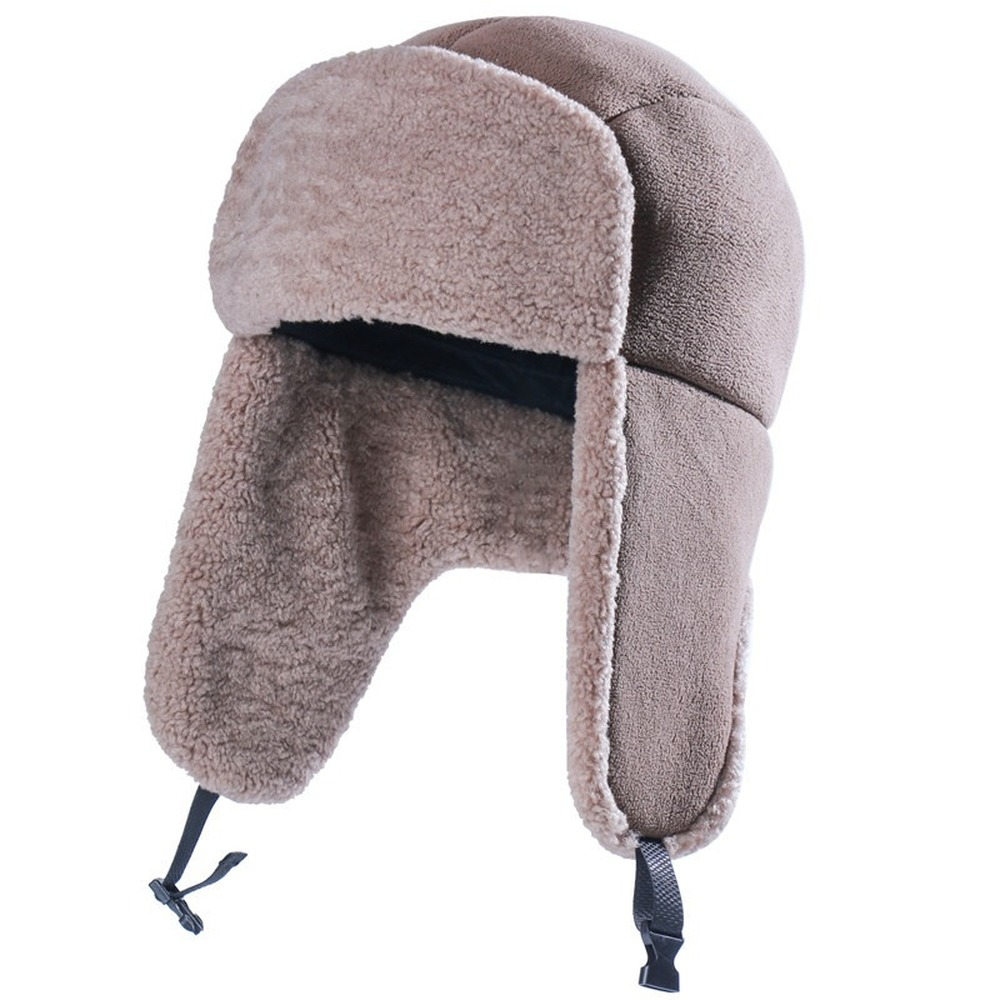 New Faux Fur Ushanka Wool Bomber Hat Thickened Russia Hats Windproof Earflap Winter Hat Warm Trapper Hats Russia Ushanka Hat