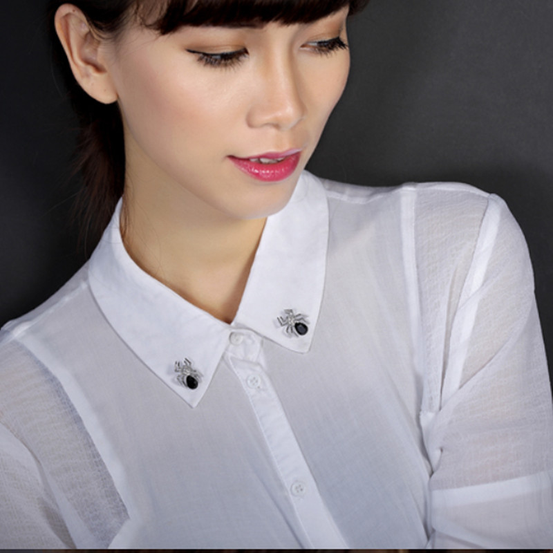 Cute insects spider brooch glamorous women collar pin brooch jewelry